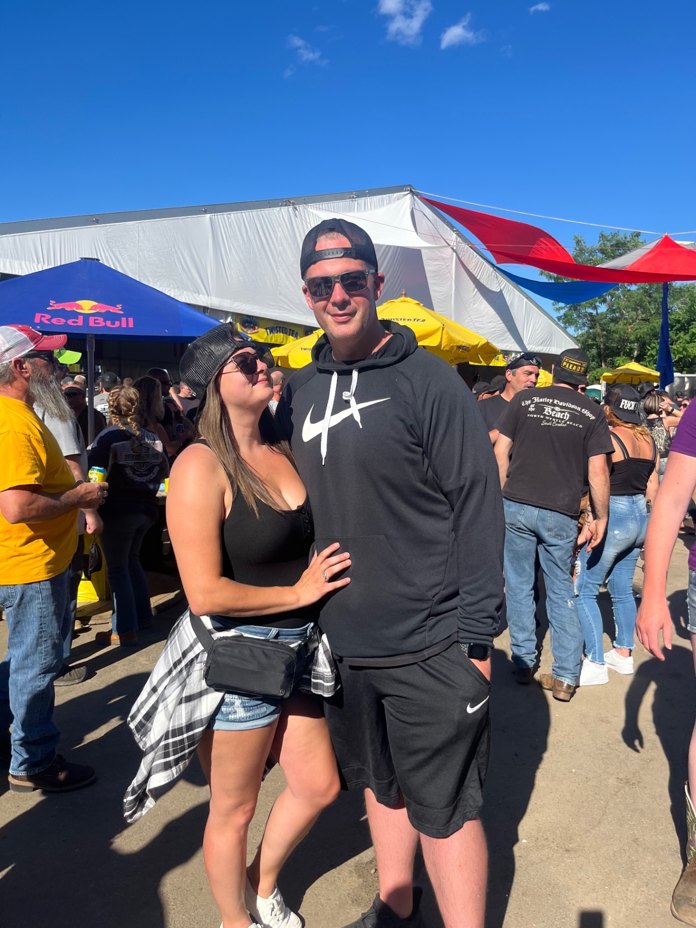 Katrina and Michael at an outdoor festival